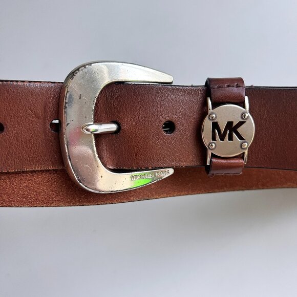 Michael Kors Leather Logo Belt - Picture 1 of 6